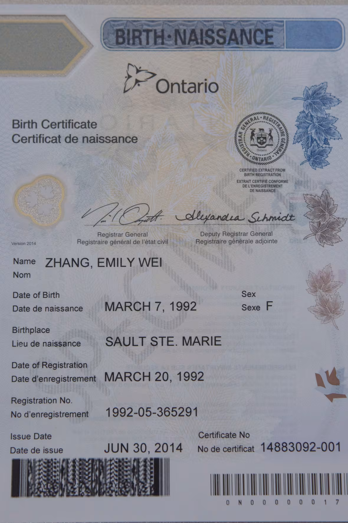 Birth Certificate