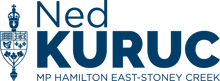 Ned Kuruc Logo - blueNed Kuruc, MP Hamilton East-Stoney Creek